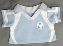 21kQAF08J3L Light Blue & White Soccer Jersey fits Webkinz, Shining Star & 8 10 Make Your Own Stuffed Animals