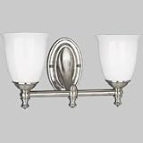 Progress Lighting Victorian Brushed Nickel Two-Light Bath Fixture