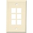 CHANNEL VISION 10-J-6GA 6 Jack Almond Gang Plates (10-pack)