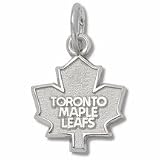 Toronto Maple Leafs 3/8 Logo Thin Border Charm - Sterling Silver Jewelry
