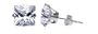 Nickel Free 4mm Princess Cut Clear Cubic Zirconia .925 Sterling Silver Post Stud Earrings