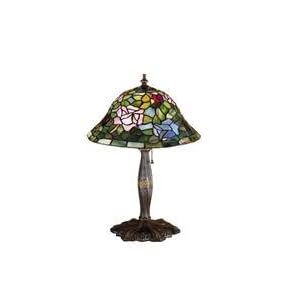 17 Inch H Tiffany Rosebush Accent Lamp Table Lamps by Meyda