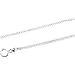 14K White Gold Solid Beveled Herringbone Chain - 16 inches