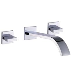 Buy Single Handle Widespread Wall Mount Bathroom Vessel Sink Faucet Chrome Cheap