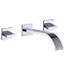 LightInTheBox Single Handle Widespread Wall Mount Bathroom Vessel Sink Faucet, Chrome