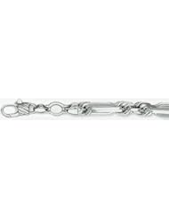 7.5mm White Gold Figarope Chain 22"