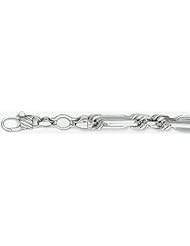 7.5mm White Gold Figarope Chain 24"