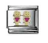 Girls Pink Classic Enamel, Italian Charm by Nomination Charms
