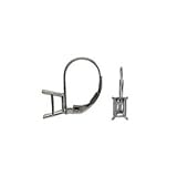 14K White Emerald Shaped 4-Prong Wire Basket Lever Back Earring 08.00X06.00 mm