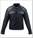 Men's Vented Textile/Leather Motorcycle Jacket with Z/O Liner MJ455