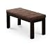 New Dark Espresso Dining Bench with Light Brown Tapestry type Tufted Cushion