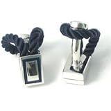 Babette Wasserman Rope Wrap Cufflinks Navy