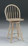 24 Inch Spindleback Windsor Stool Swivel