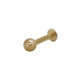 14k Gold Electro Plated Labret Monroe Lip Jewelry 16G