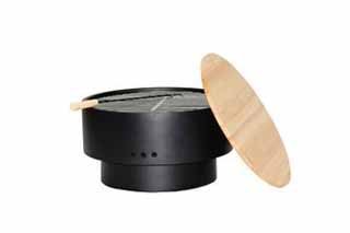 Fire Sense HotSpot Solid Base Revolver Fire Pit w/ Wooden Top