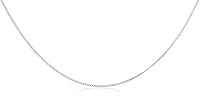 Plain Chain Necklace In 9ct White Gold Length 46cm18