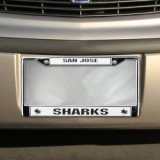 San Jose Sharks Silver Chrome License Plate Frame