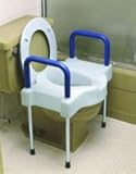 1 EACH OF Extra Wide Tall-Ette Elevated Toilet Seat with Legs - Aluminum Legs, 300 lb
