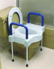 1 EACH OF Extra Wide Tall-Ette Elevated Toilet Seat with Legs - Aluminum Legs, 300 lb