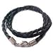 Necklace - 3.0mm 4 Strand Braided Leather Necklace with Lobster Claw Clasp (Available in 16