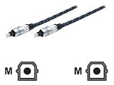 MANHATTAN TosLink Digital Audiokabel TosLink SPDIF Stecker auf Stecker blau 3,0 m