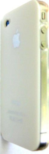 Original Apple iPhone 4 4S Case Clear White for iPhone 4 4S (AT&T Verizon Sprint) + [Free] Screen Protector