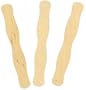 8" Unfinished Wood Wavy Bid Paddle Fan Sticks - 32 Piece Package