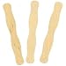 8" Unfinished Wood Wavy Bid Paddle Fan Sticks - 32 Piece Package