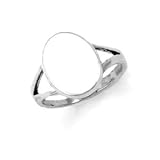 Sterling Silver Oval Engravable Ring