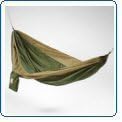 Hammaka Parachute Silk Hammock Color: Army Green/Brown (2003-HMKA)