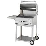 OCI OCI27CG 27 Built-in Charcoal Grill with 650 sq. in. Cooking Surface and Adjustable Side Shelf: Stainless Steel (Grill Cart Not Included)