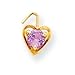 14k June Birthstone Heart Charm title=