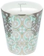 Rose et Marius Neou Platinum Oustau Green Tumbler and Fig Tree Scented Candle, Vase. Limoges