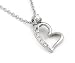 CZ Curved Heart Necklace