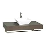 Carrera Custom CaesarStone Wall-Mounted Bathroom Vanity - Pyra Vessel Sink