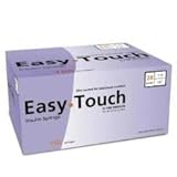 Easy Touch Insulin Syringe 28 Gauge, 1cc, 1/2", 100 Count