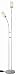 Contemporary Thistle Collection Chrome Finish 2-Lite Floor Lamp