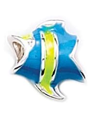 Sterling Silver Enamel Tropical Fish Zable Bead BZ972