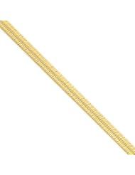 14k Gold 5.5mm Silky Herringbone Chain 16 Inches