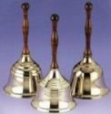 Brass Hand Bell with Brown Handle - 5h-BL63