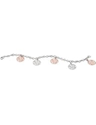 Clevereves Sterling Silver 08.00 Inch Rose Gold Plated Sterling Silver Fashion Bracelet