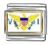 Virgin Islands Flag Italian Charm Bracelet Link