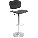 Adjustable Height Bar Stool Only - 1 Piece (Black) (22.64 to 31.1H x 18.9W x 18.6D) by Stacks and Stacks