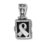 Sterling Silver Awareness Ribbon Prayer Box Charm Pendant