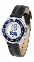 Connecticut Huskies Competitor Ladies Watch with Leather Band