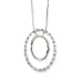 14k White Gold & Diamond Double Circle Pendant on 18 IN Necklace (0.20ctw)