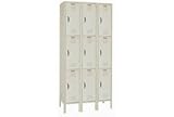 Lyon Locker Three Tier 12x15x24 9 Door Ready To Assemble Putty