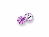 Playboy Pink Striped 14 Gauge Straight Bar Tongue Ring