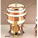 Old Dutch 2 Quart Solid Copper and Brass Fondue with Ceramic Insert