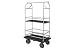 Bellman Condo Cart 40x25 Satin Aluminim Black Carpet, 4 Rubber Wheels
